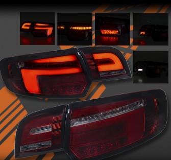 Audi A3 8P 2008-2013 LED Red Smoke Rear Tail Lights With Sequential Indicators