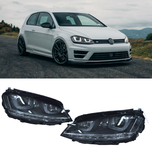 VW Golf MK7.5 2016-2020 GTI Style DRL Projector Headlights Seq Ind