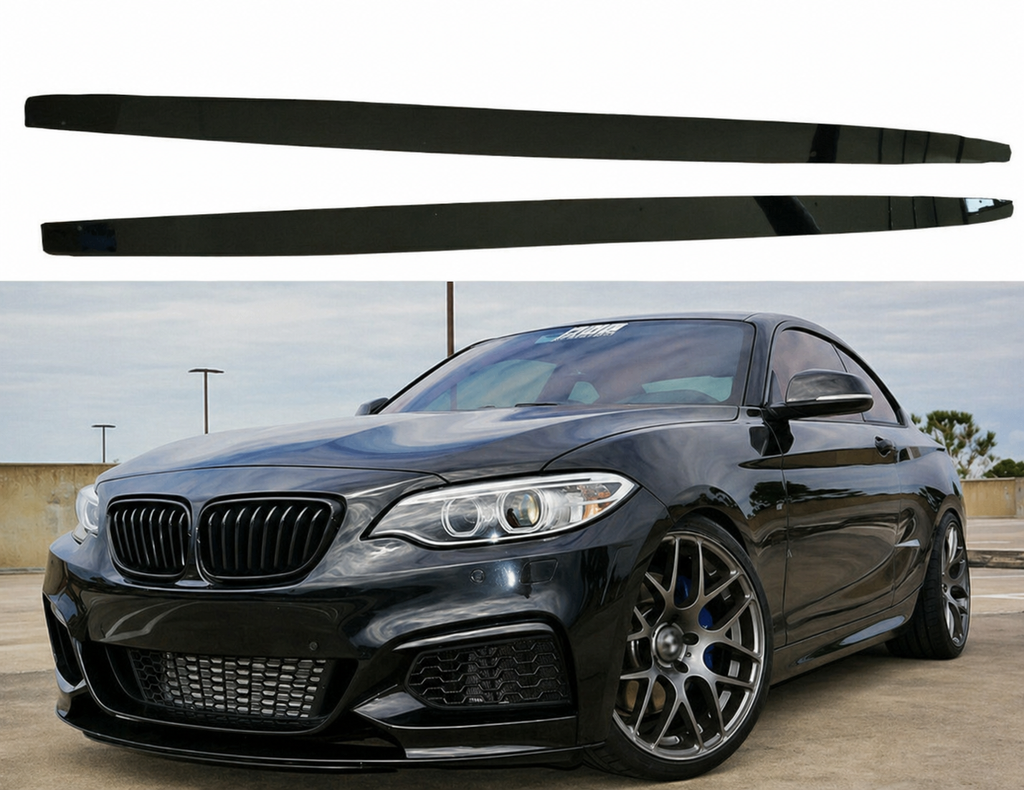 BMW 2 Series M-Performance Side Skirts 15-19  F22 Gloss Black