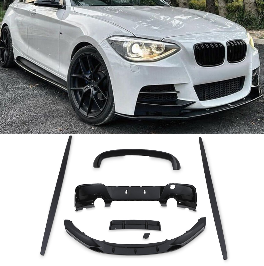 Body Kit For BMW 1 Series F20 Pre Lci M Performance Splitter Diffuser Black