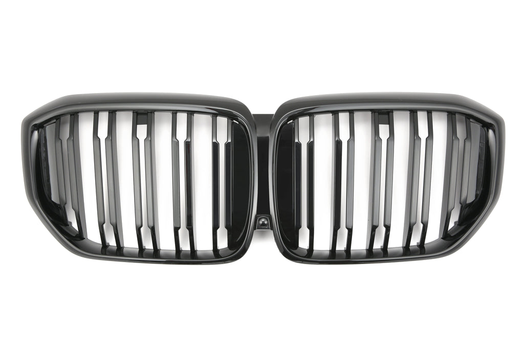 Kidney Grills For BMW X5 G05 Model 2023 On LCI Gloss Black Twin Slat Grills