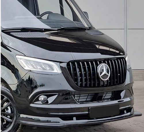 Grill For Mercedes Benz Sprinter W907 2018-24 Gloss Black GT Panamericana Grill