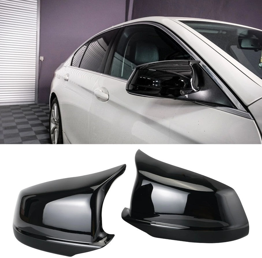Gloss Black Wing Mirror Covers For BMW 5 Series F10 and F11 2010-2013 Pre LCI