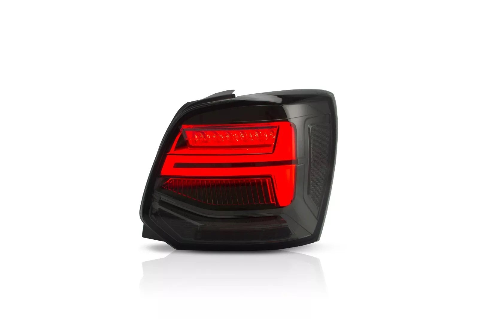 VW Polo 2011-2017 6R 6C LED Smoked Rear Lights With Sequential Indicat ...