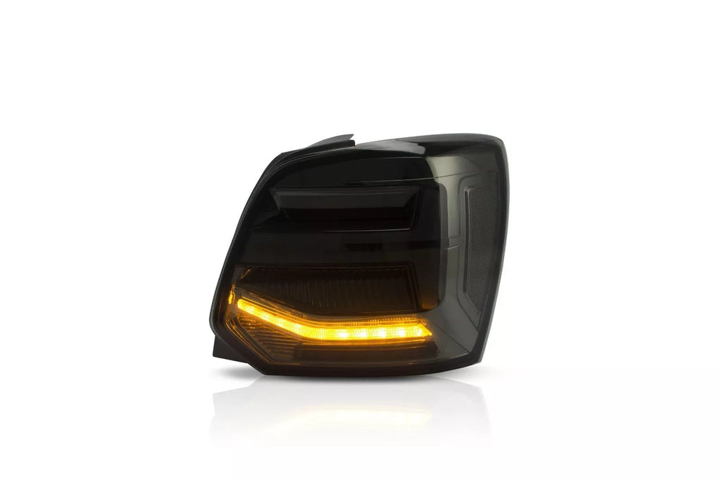 VW Polo 2011-2017 6R 6C LED Smoked Rear Lights With Sequential Indicat ...