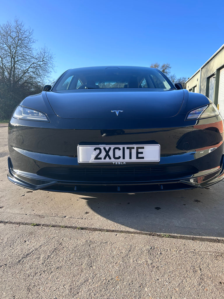 Splitter For Tesla Model 3 2024 on Front Lip Spoiler Gloss Black