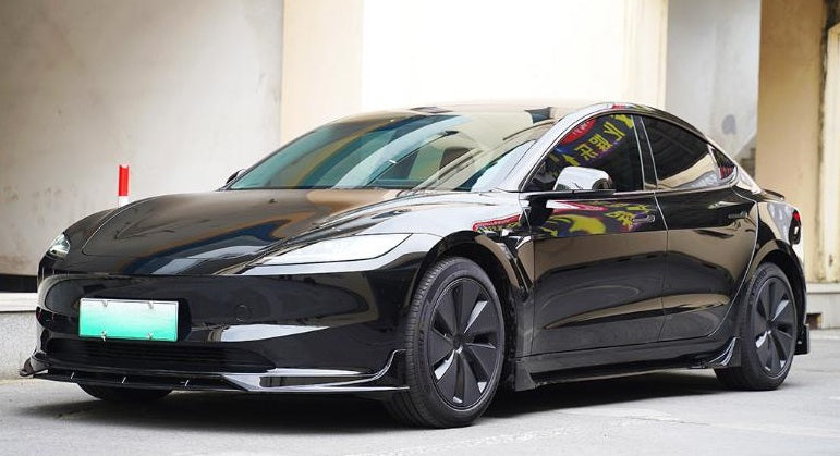 Tesla Model 3 2024 On Body Aero Kit Diffuser Splitter Highland Model Gloss Black