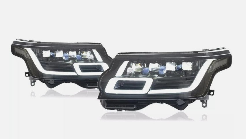 Range Rover Vogue 2014-2017 L405 DRL Black LED Headlights Sequential Indicator