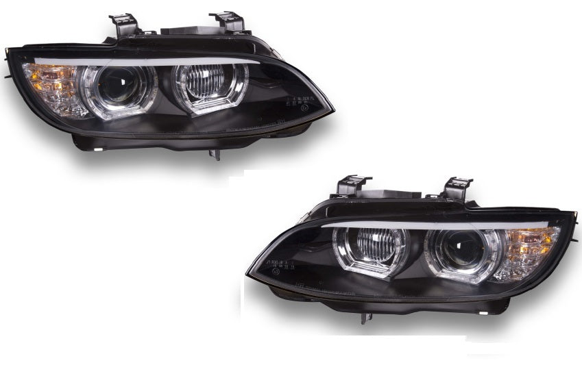 BMW 3 Series E92 E93 LED DRL Projector Headlights (2007-2010) - Xenon