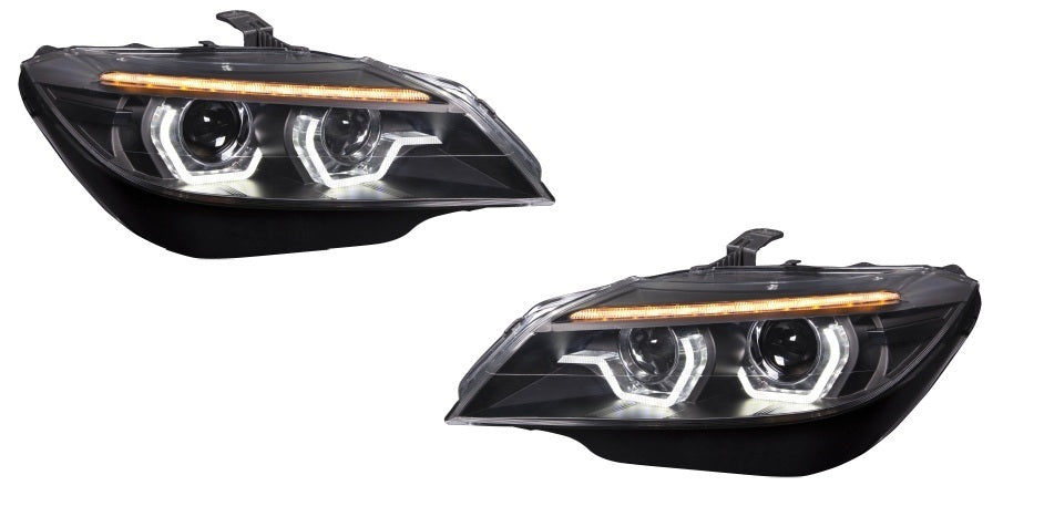 BMW Z4 E89 2009-2013 Black DRL LED Daytime Running Projector Xenon Headlights Sequential Indicators