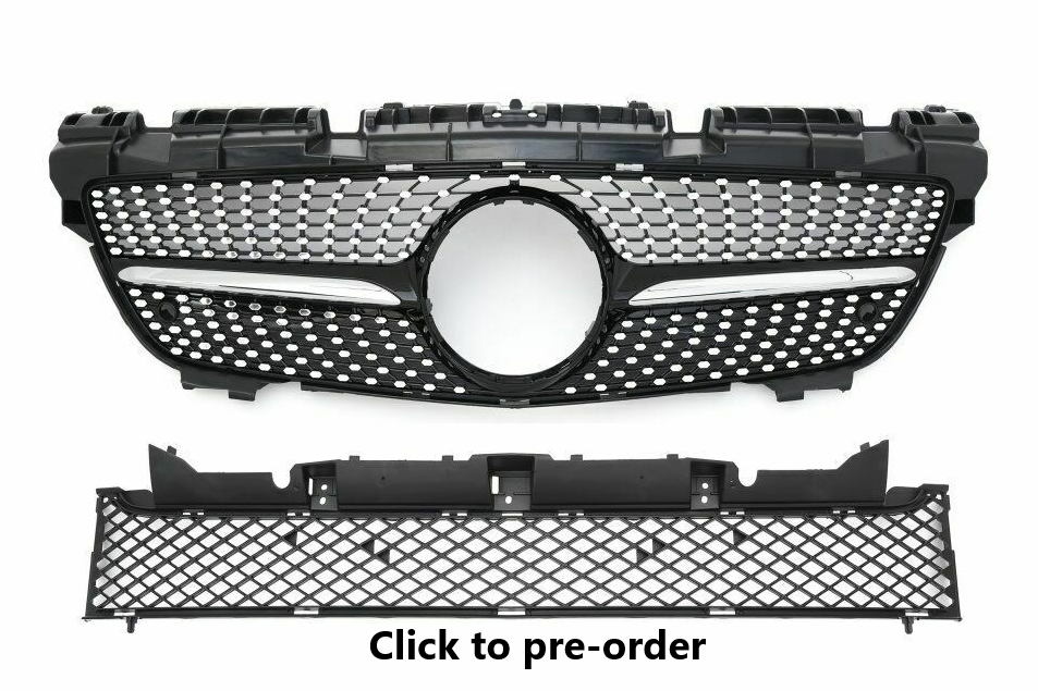 Mercedes SLK R172 2011-2015 Gloss Black & Chrome 'AMG Look' Grill