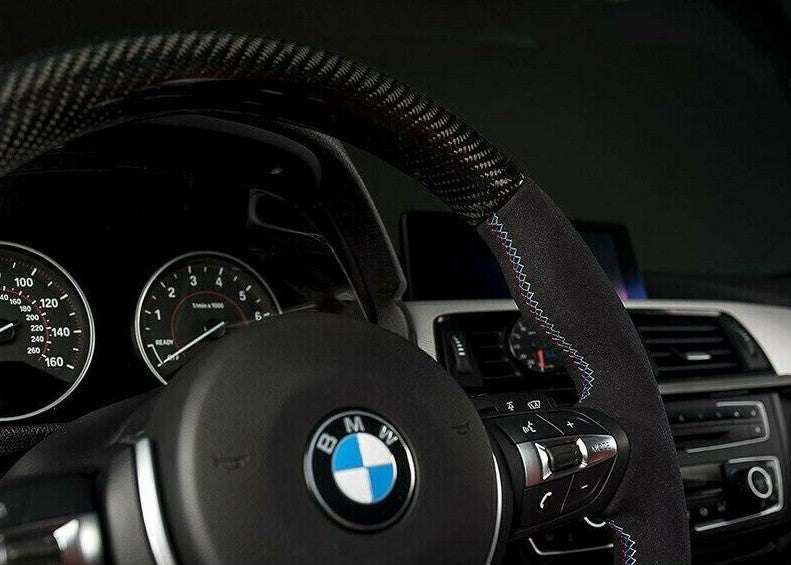 Carbon & Alcantara D Shape Steering Wheel - BMW