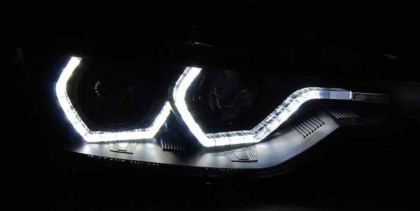 BMW X5 E70 2007-2010 Black Light Bar LED DRL Daylight Running Lights H ...