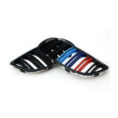 thumbnail image 2 of Gloss Black Front Kidney Grille Set For BMW E92 E93 LCI Coupe 2010-2013 - Dual Slats M Performance Style 2 of 6