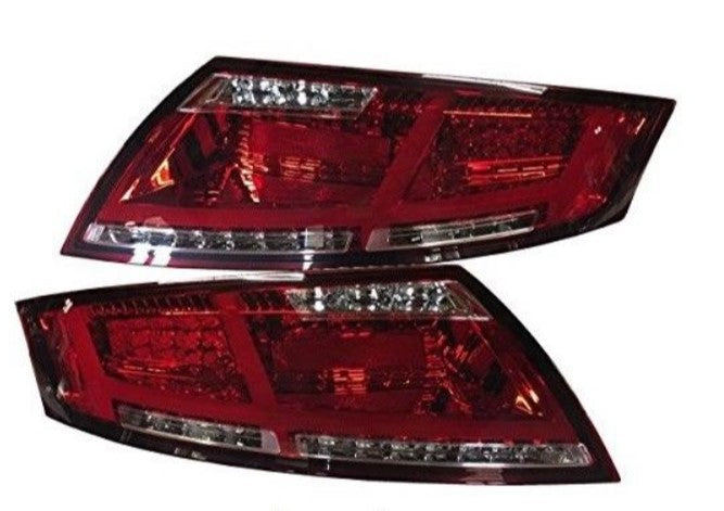 Audi TT 8J Model 2007-2014 LED Red and Clear Rear Tail Lights With Sequential Indicators